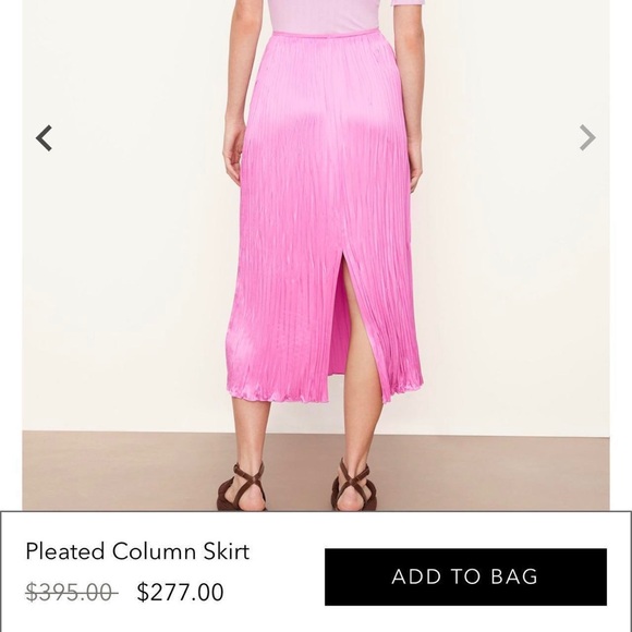 ⭐️VINCE - SATIN PLEATED MAXI SKIRT WITH SLIT IN THE BACK⭐️ - Picture 4 of 4